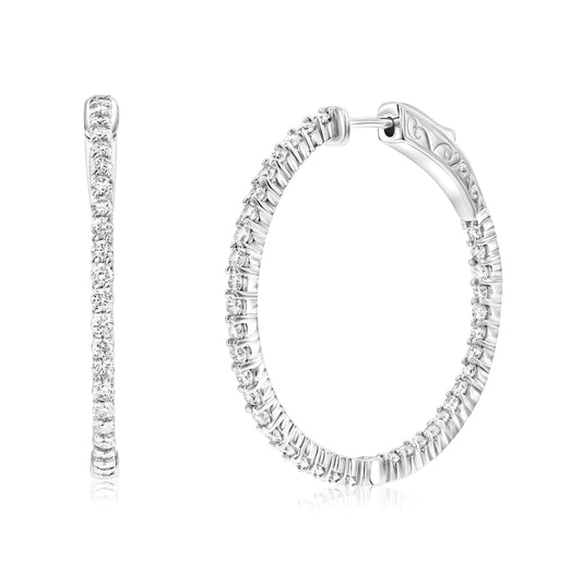 Diamond Hoop Earrings