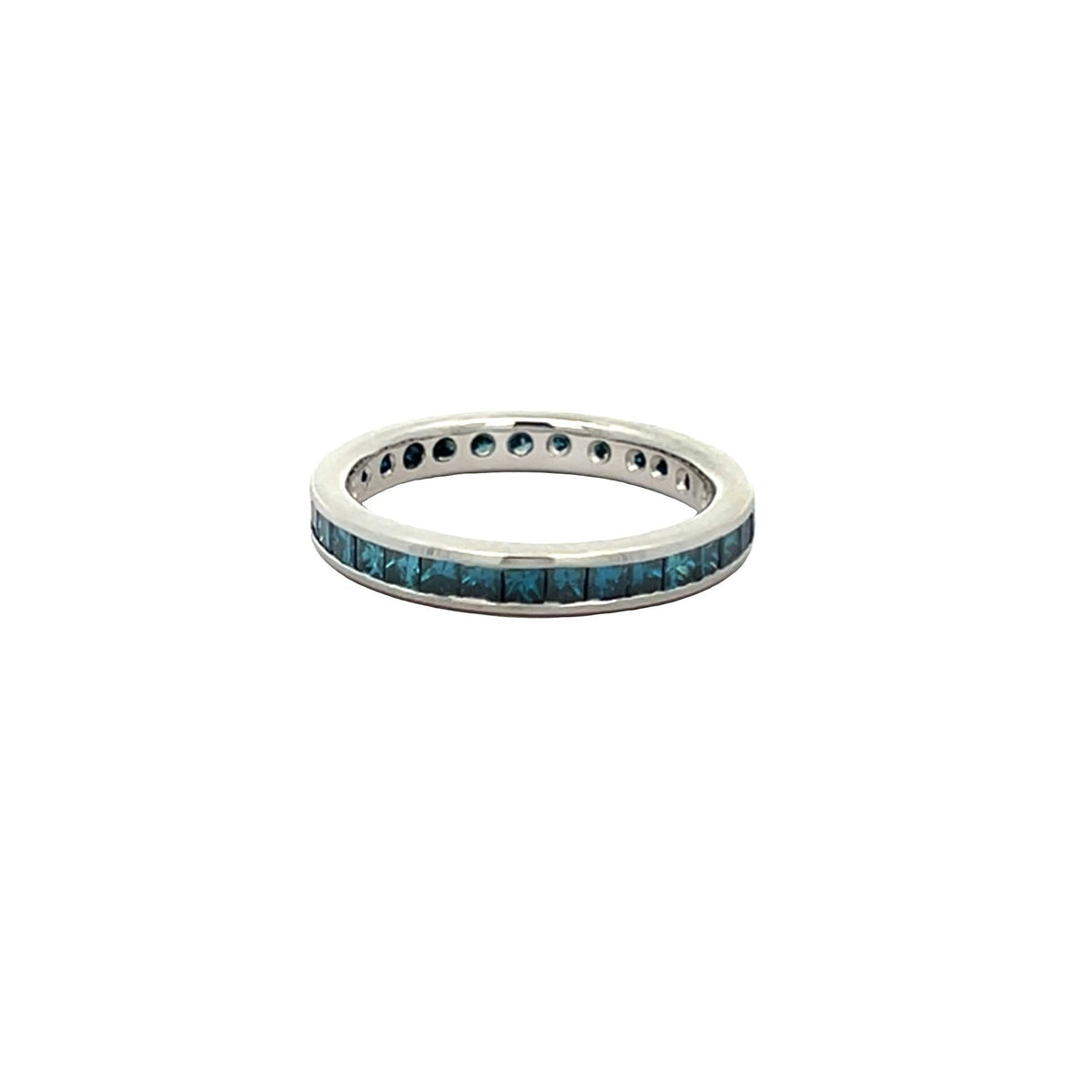 Blue Diamond Eternity Band