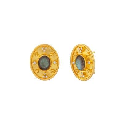 Gurhan Muse Gold Labradorite and Diamond Earrings