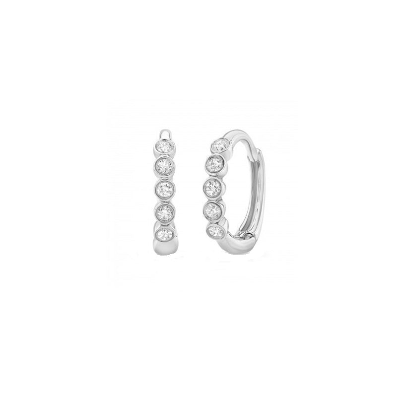 Diamond Hoop Earrings