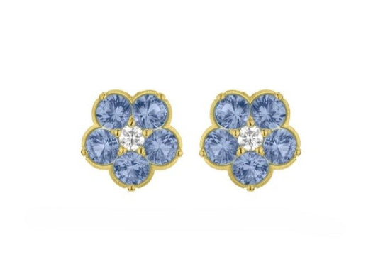Paul Morelli Whild Child Blue Sapphire Stud Earrings
