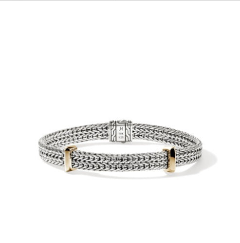 John Hardy Gold and Silver Chain Bracelet