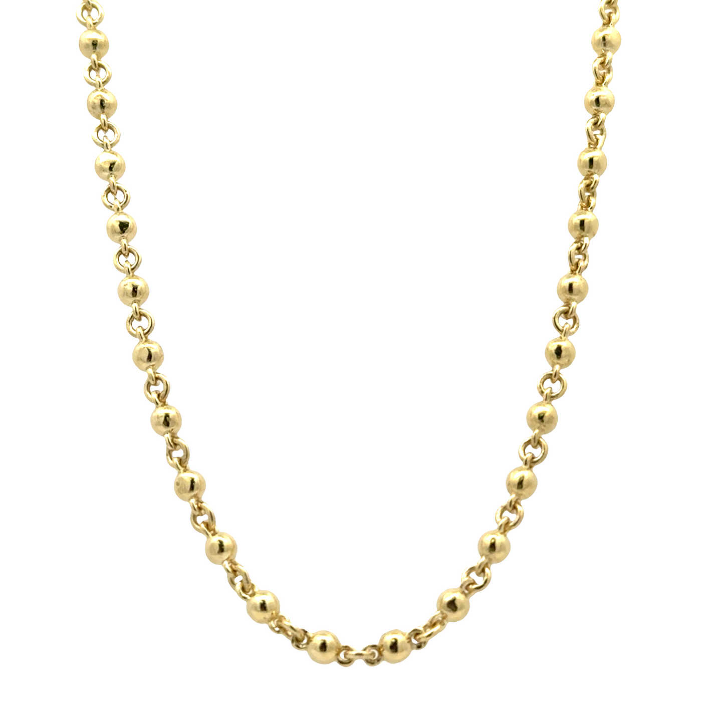 Yellow Gold Bead Necklace