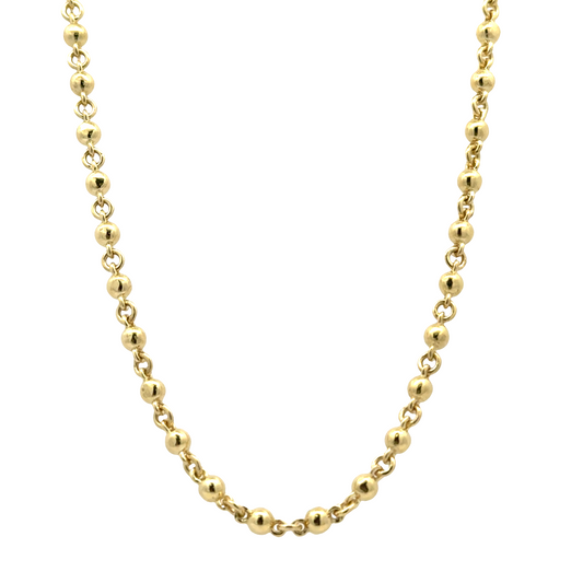 Yellow Gold Bead Necklace