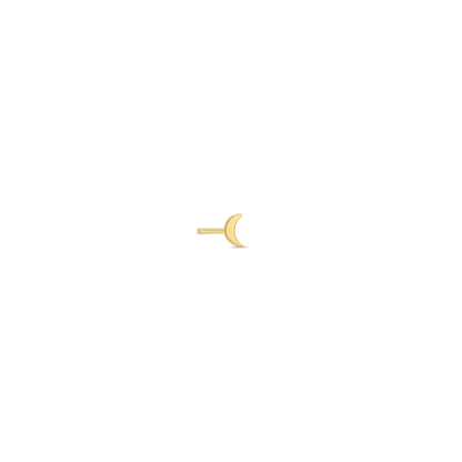 Zoë Chicco Single Crescent Moon Stud Earring