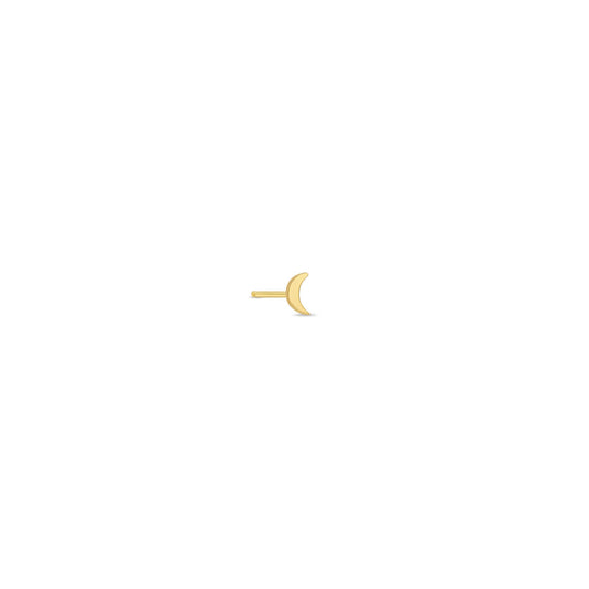Zoë Chicco Single Crescent Moon Stud Earring