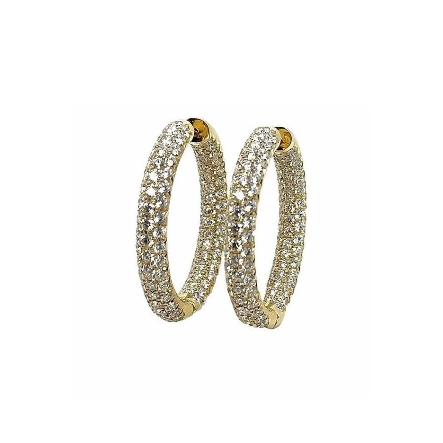 Suna Diamond Hoop Earrings