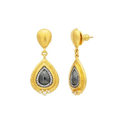 Gurhan Muse Gold Black and White Diamond Earrings