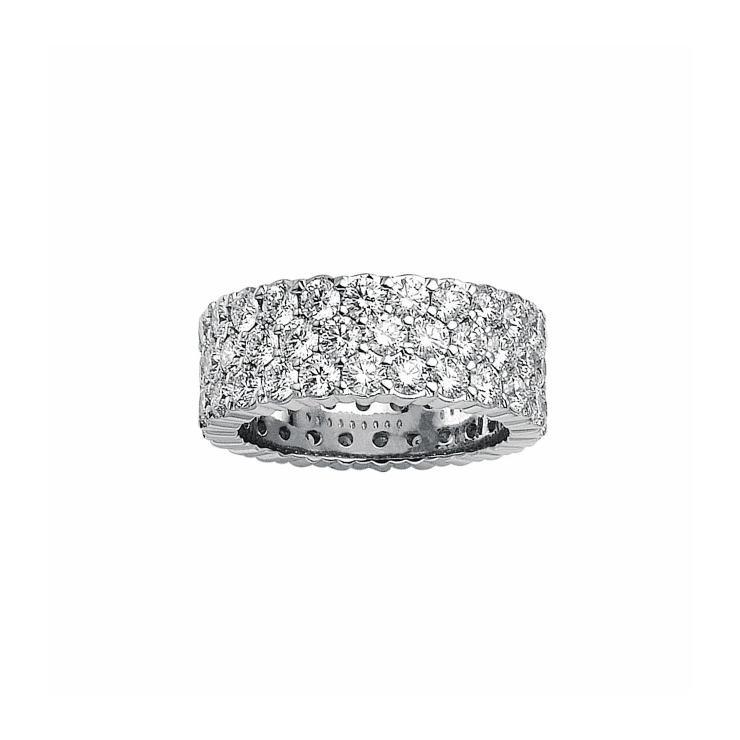 3 Row Diamond Eternity Band