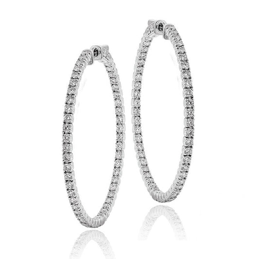 Diamond Hoop Earrings