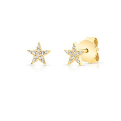 Diamond Star Stud Earrings