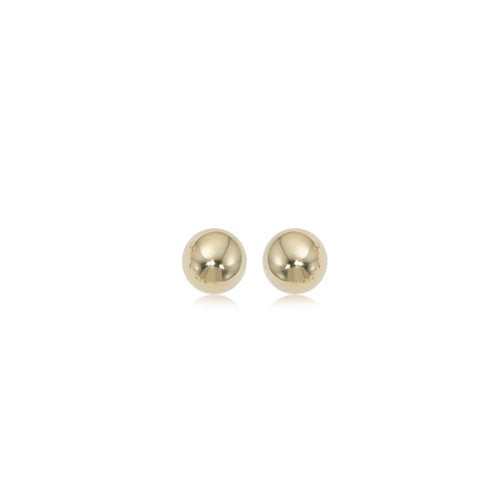 Yellow Gold Ball Stud Earrings