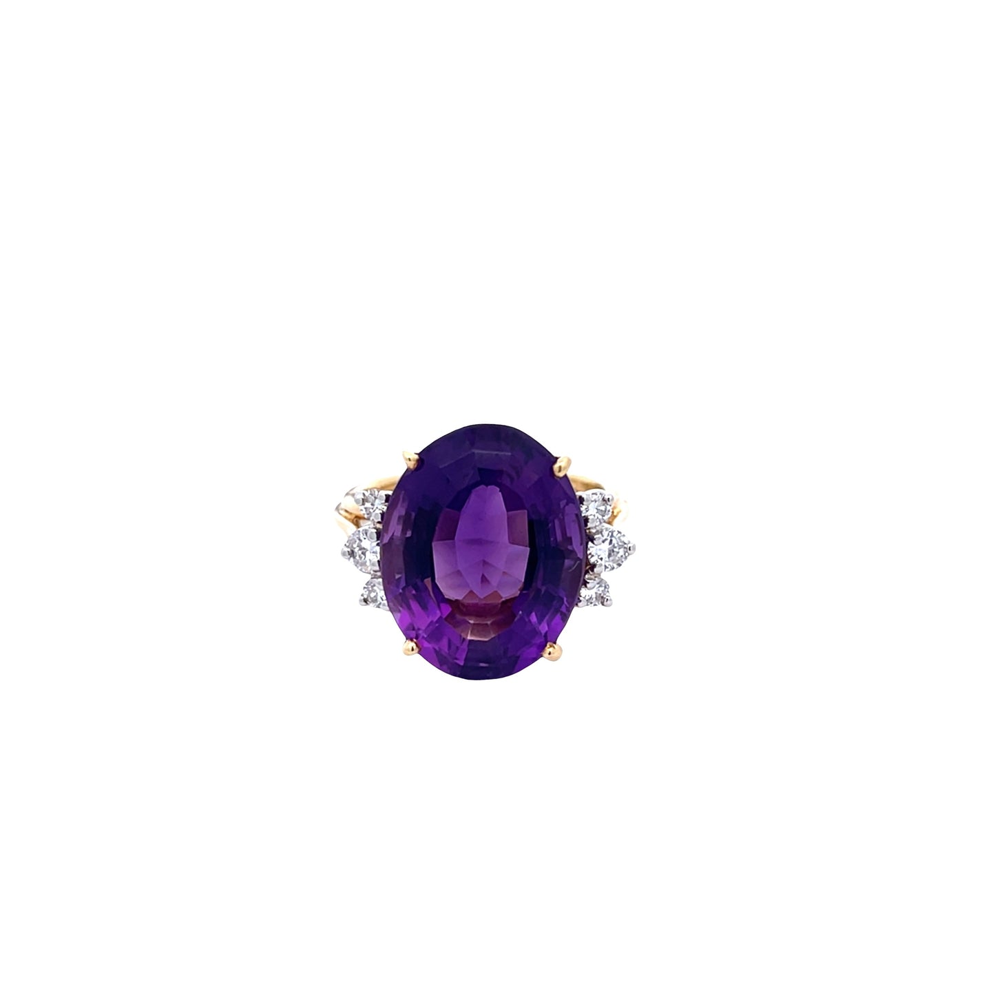 Suna Amethyst and Diamond Ring