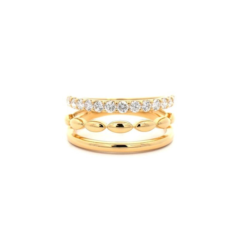 Etho Maria Three Row Diamond Ring