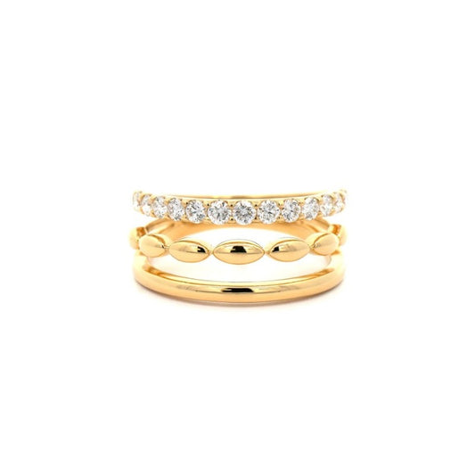 Etho Maria Three Row Diamond Ring