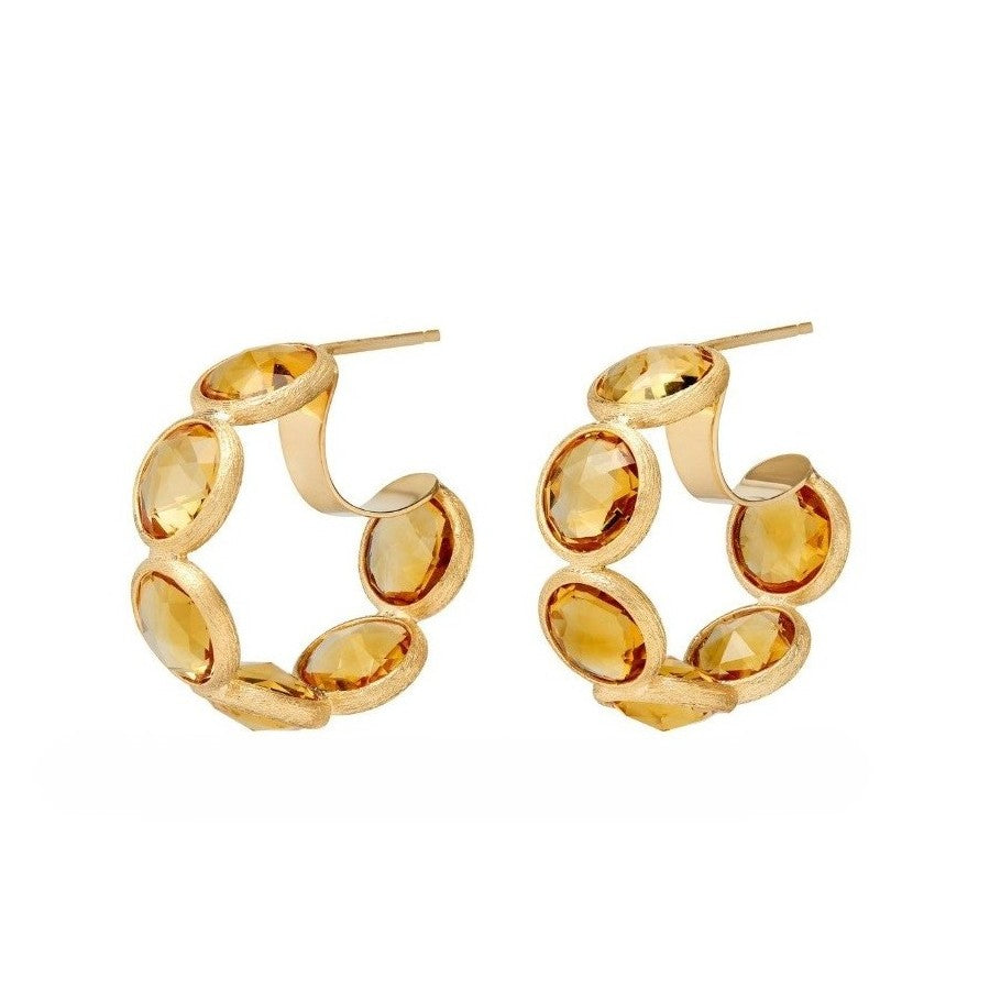 Marco Bicego Jaipur Color Citrine Hoop Earrings