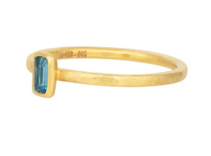 Gurhan Prism Gold Blue Topaz Ring