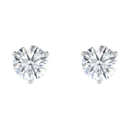 Diamond Round Stud Earrings