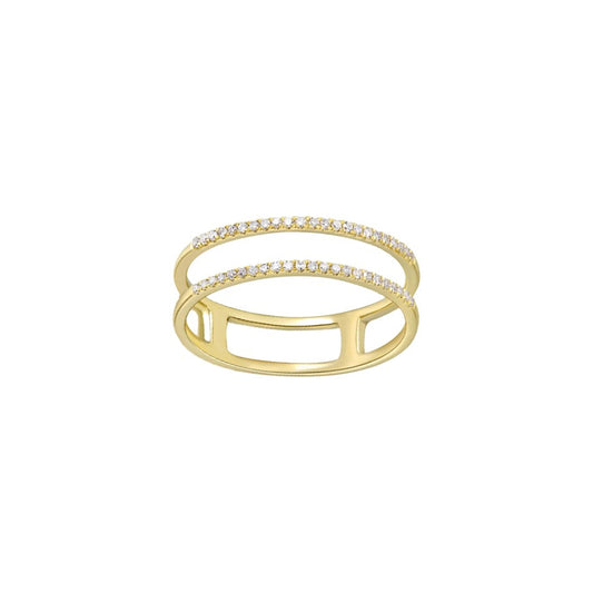 Diamond Double Row Ring