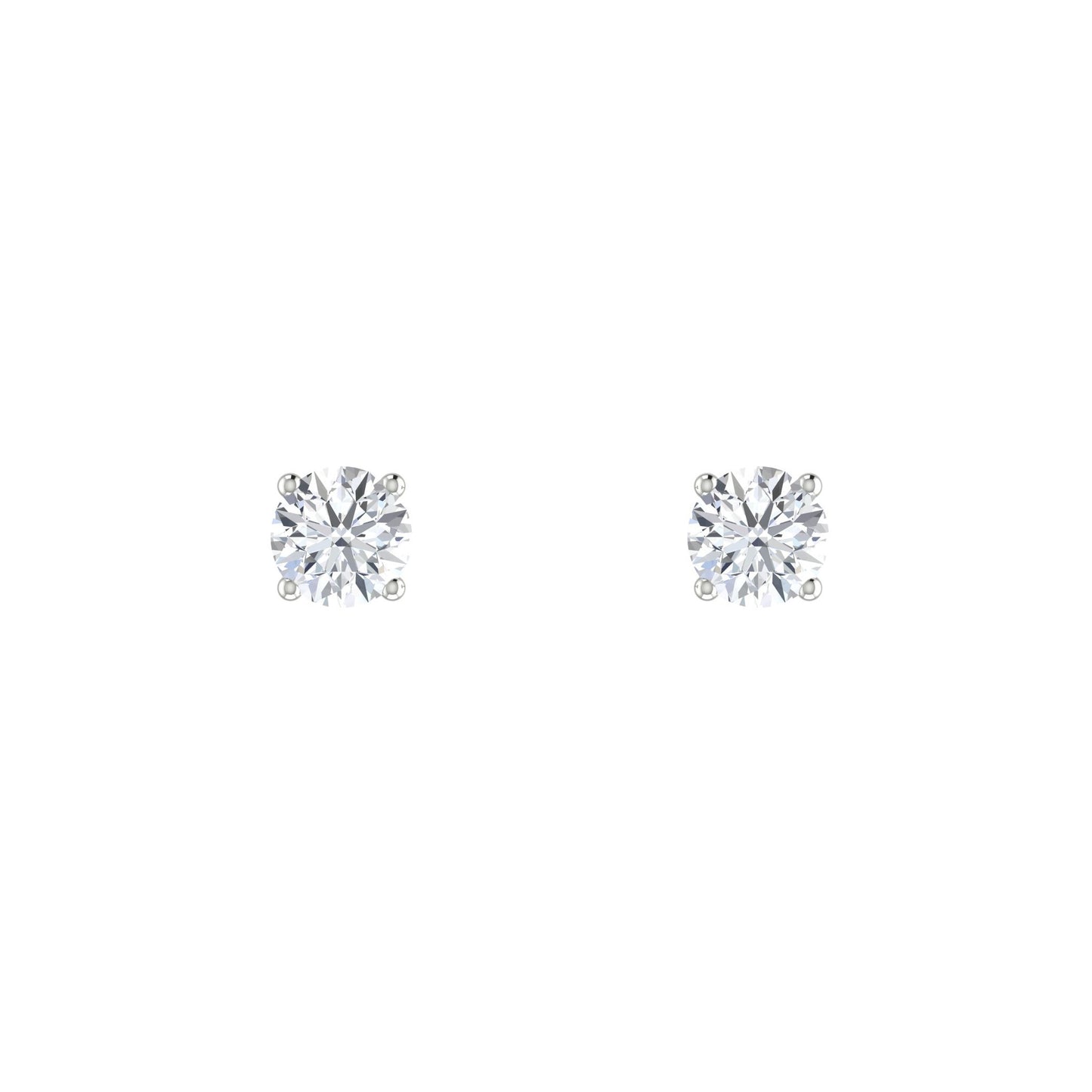 Round Diamond Stud Earrings