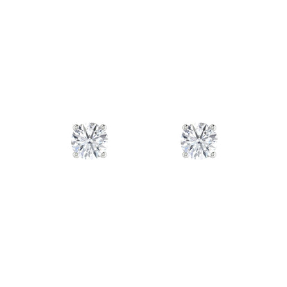 Round Diamond Stud Earrings
