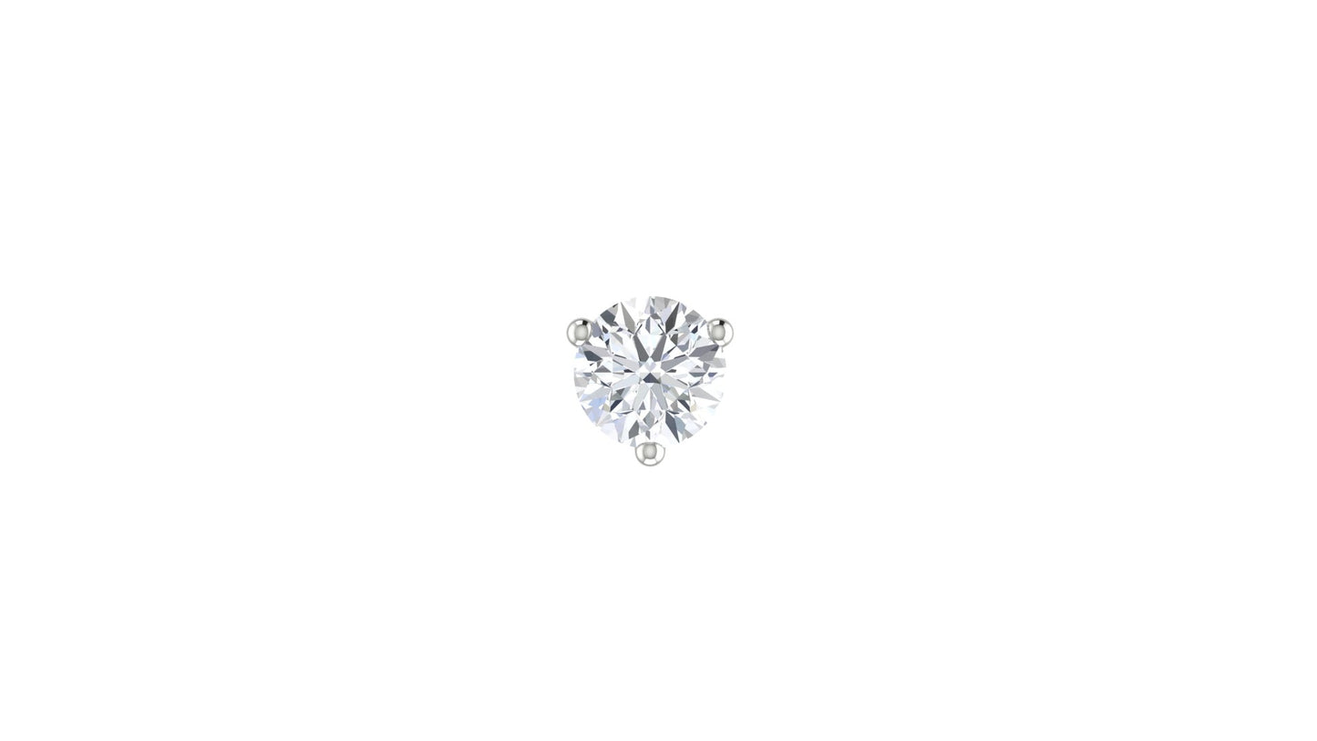 Round Diamond Single Stud Earring