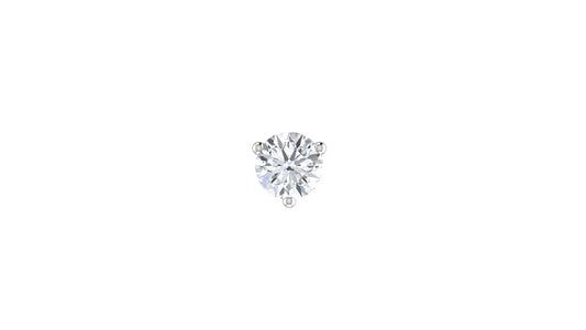 Round Diamond Single Stud Earring