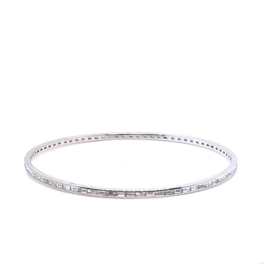 Baguette Diamond Bangle Bracelet