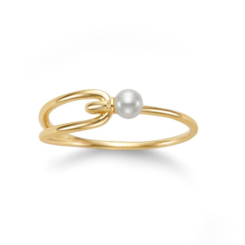 Yellow Gold Freshwater Pearl Ring
