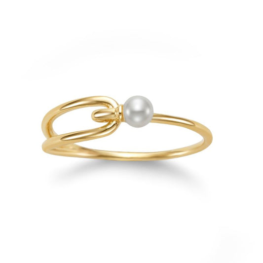 Yellow Gold Freshwater Pearl Ring