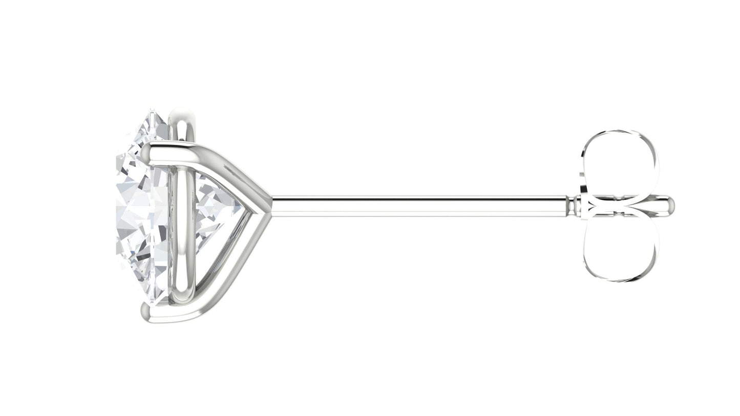 Round Diamond Stud Earrings