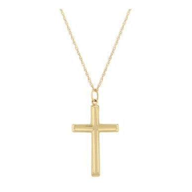 Yellow Gold Cross Pendant with Chain
