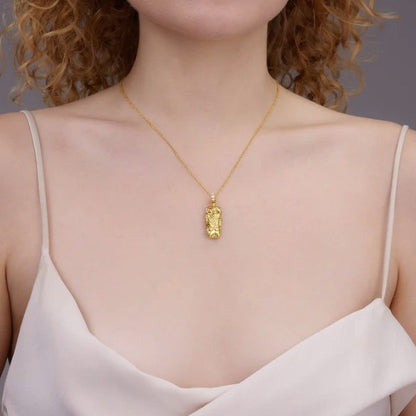 Gurhan Rune Gold Owl Pendant