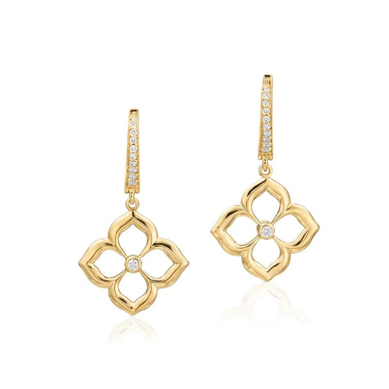 Gumuchian Lotus Fleur Diamond Drop Earrings