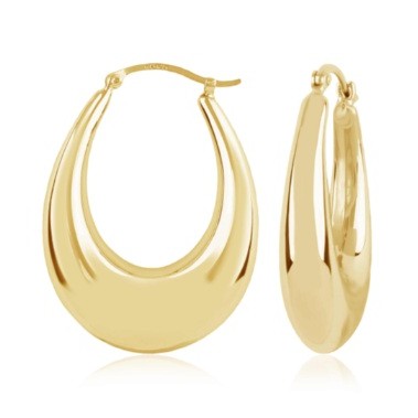 Sterling Silver Vermeil Hoop Earrings