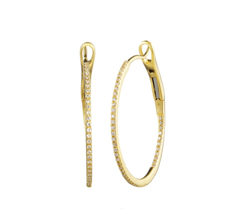 Diamond Hoop Earrings