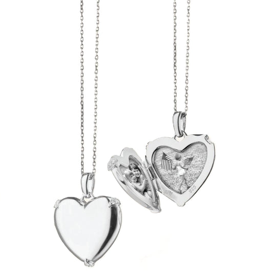 Monica Rich Kosann Sterling Silver Heart Locket