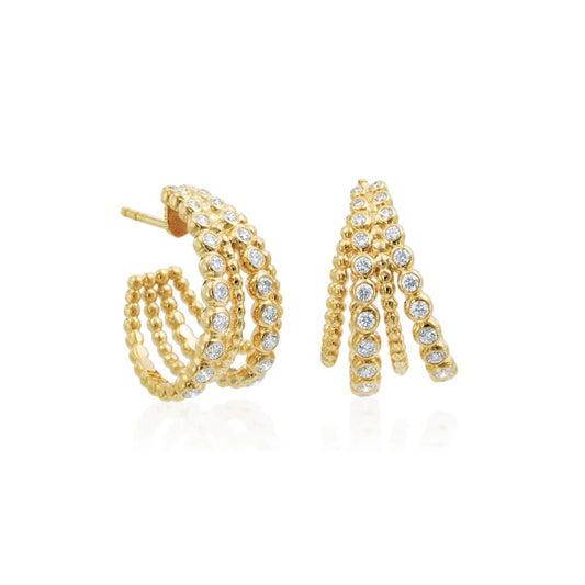 Gumuchian Nutmeg Diamond Hoop Earrings