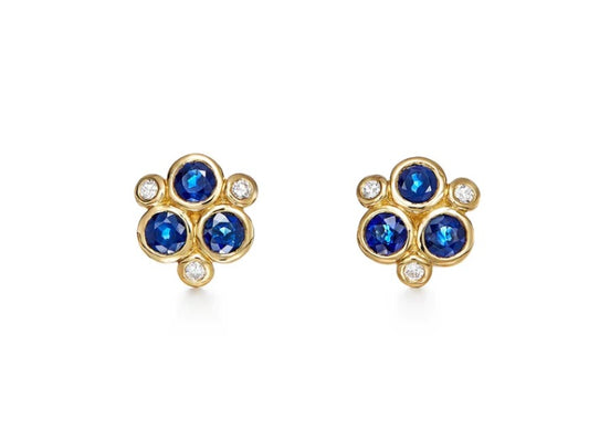 Temple St. Clair Sapphire Trio Studs