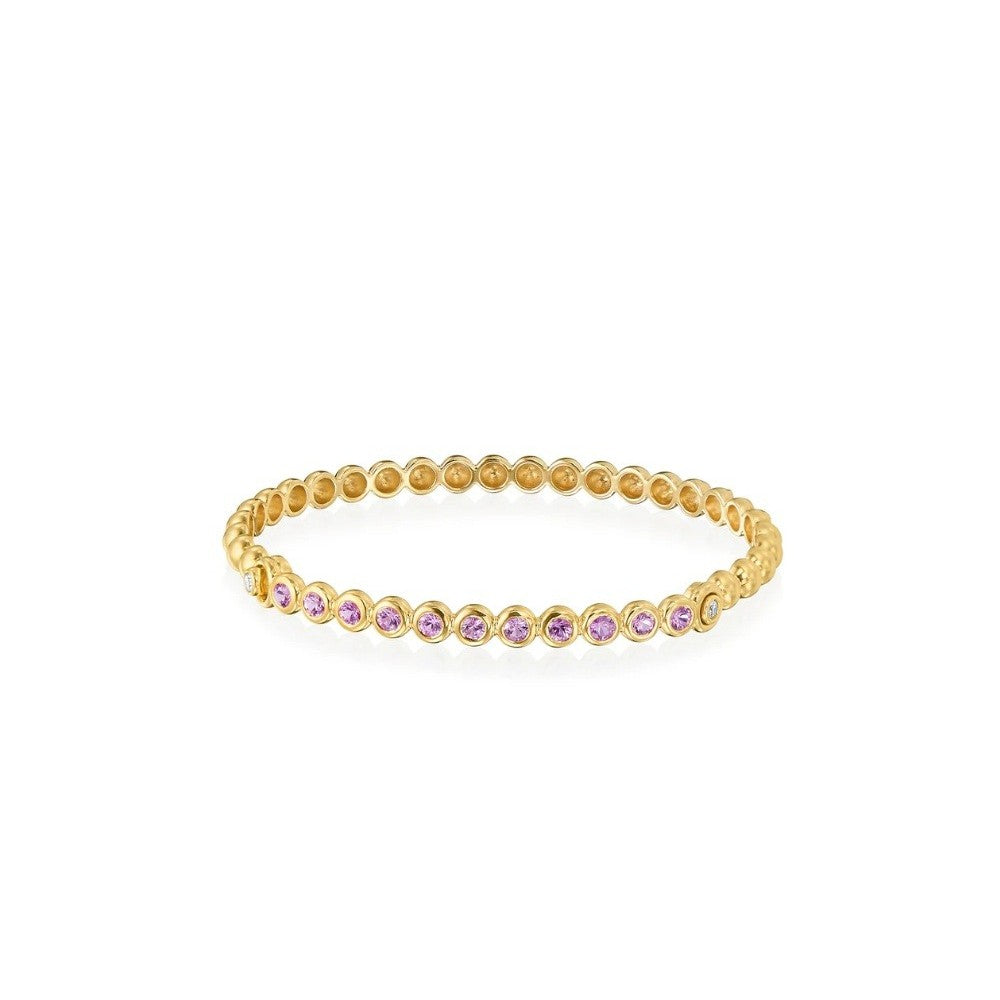 Gumuchian Nutmeg Pink Sapphire and Diamond Bangle