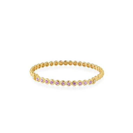 Gumuchian Nutmeg Pink Sapphire and Diamond Bangle