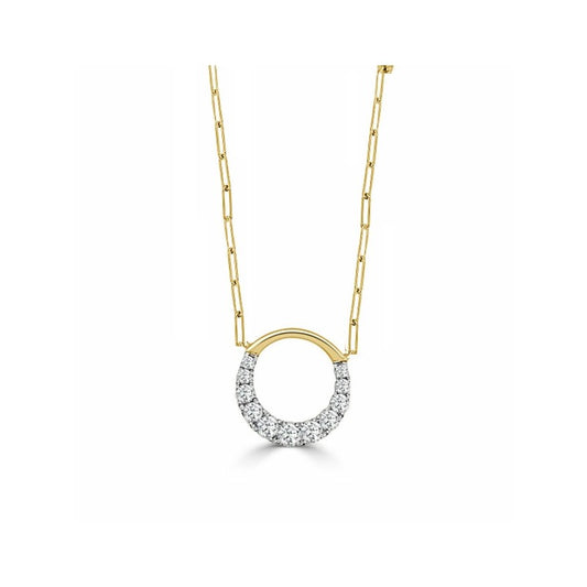 Yellow Gold Diamond Circle Pendant