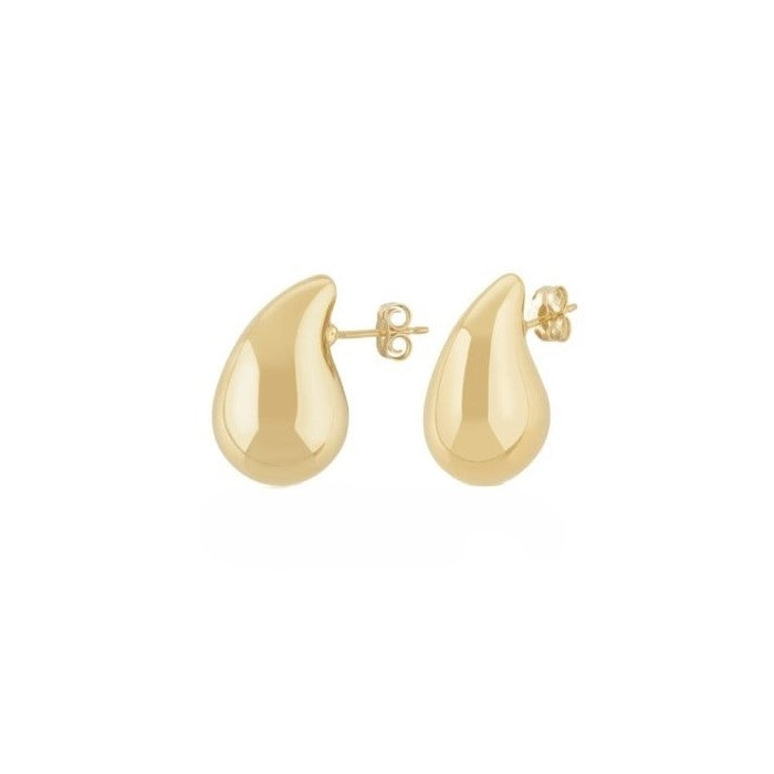 Yellow Gold Teardrop Stud Earrings
