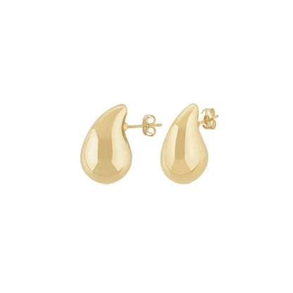 Yellow Gold Teardrop Stud Earrings