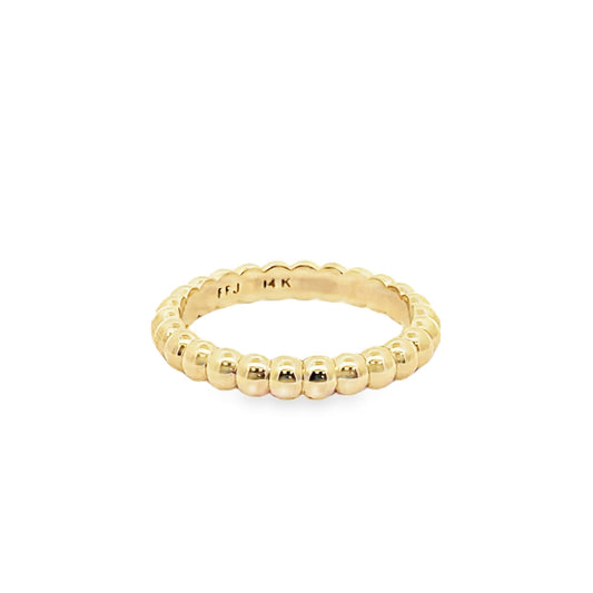 Gold Bead 3mm Band Ring