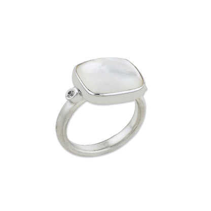 Silver Mother of Pearl Ring