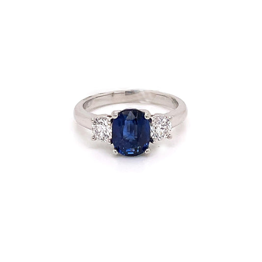 Suna Blue Sapphire and Diamond Ring