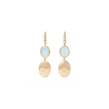 Marco Bicego Siviglia Aquamarine & Diamond Drop Earrings