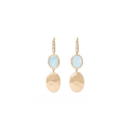 Marco Bicego Siviglia Aquamarine & Diamond Drop Earrings