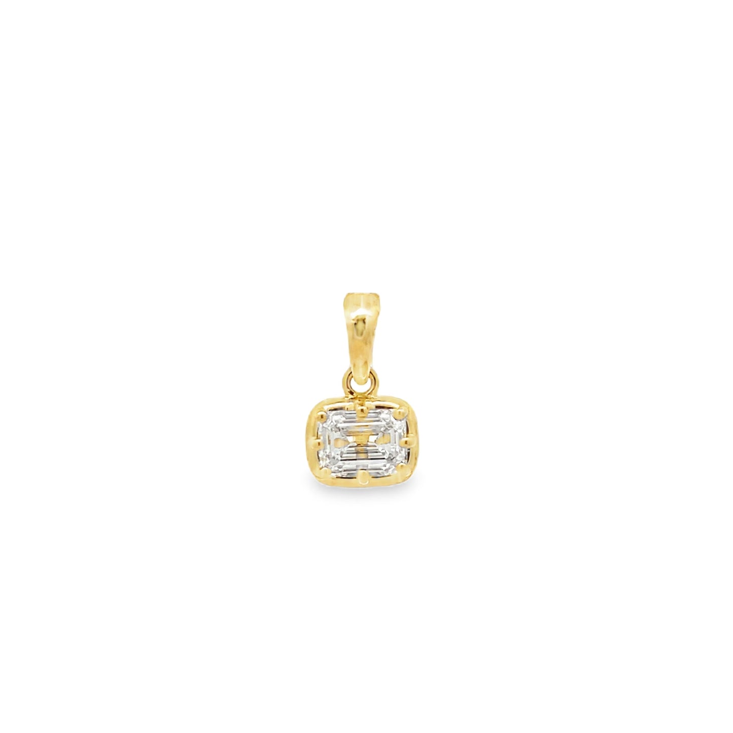 Emerald Cut Diamond Pendant